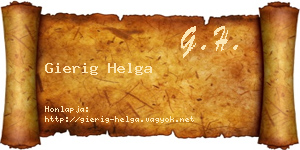 Gierig Helga névjegykártya
